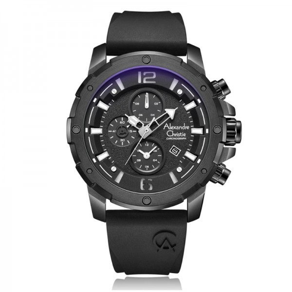 Alexandre Christie AC 6410 Full Black Rubber MCRIPBA